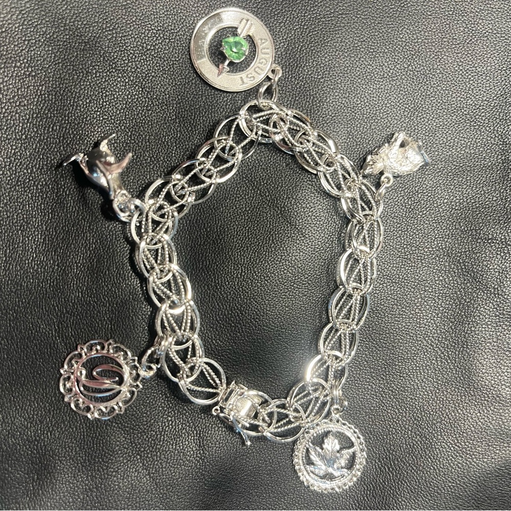 Vintage Sterling Silver Charm Bracelet